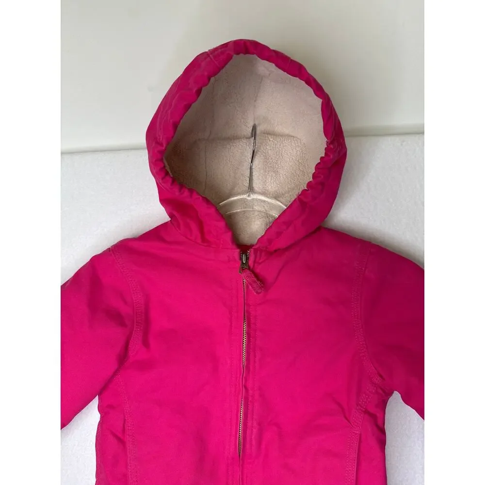 1980s–1990s C.L. Schmidt 3T Pink Sherpa Lined Cotton Jacket